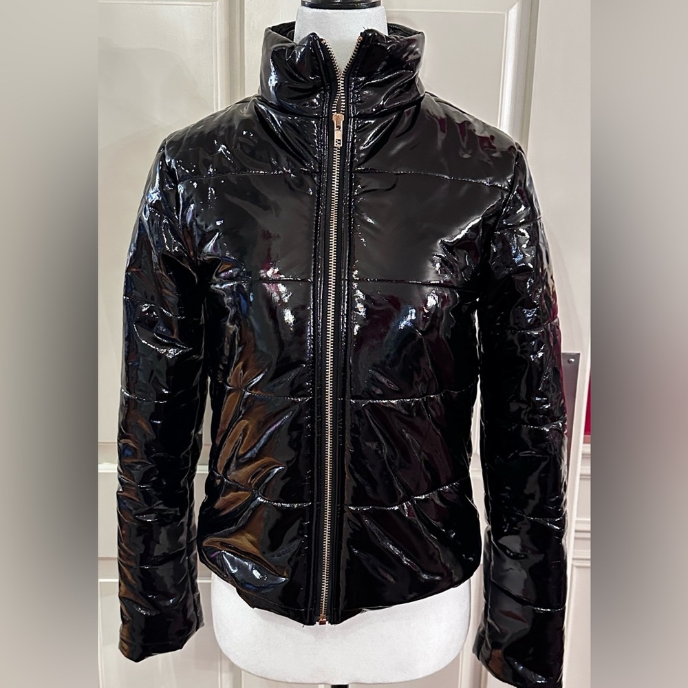 BB Dakota x Steve Madden black cropped winter coat